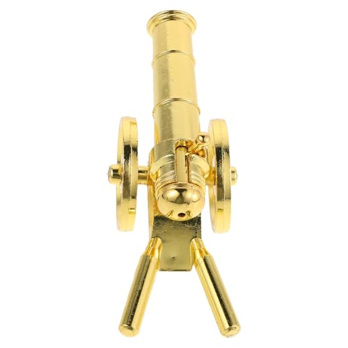 WEKAMOS Metal Miniatur Kanonen Modell aus Metall Realistische Artillerie Figur Langlebige Sammler Dekoration für Tisch Regal und Büro Historisches Diorama Zubehör Goldene Vintage von WEKAMOS