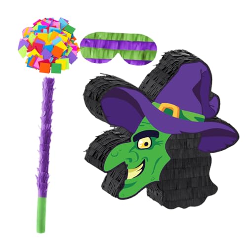 WEKAMOS Mexikanische Halloween Party Piñata Dekor Halloween Konfetti Hexen Piñata Mit Konfetti von WEKAMOS