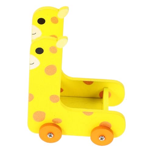 WEKAMOS Mini Dekoration Holz Puppe Möbel Gelb Beweglichen Trolley Rack Holz Miniatur Prop von WEKAMOS