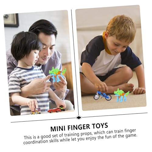 WEKAMOS Mini Finger Bike und Finger Scooter DIY Dinosaurier Modellspielzeug aus Verschleißfestem Material Leicht und Tragbar Detailreich Verarbeitet für Desktop Spielspaß und Sammlungen von WEKAMOS