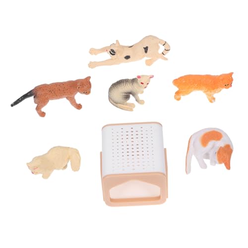 WEKAMOS Mini Katzennest Modell Partyzubehör Katzenspielzeug Haustier Rollenspielspielzeug Lernpartyzubehör Weihnachten Geburtstag Puppenhaus Katzen Rollenspiel Katzenspielzeug von WEKAMOS
