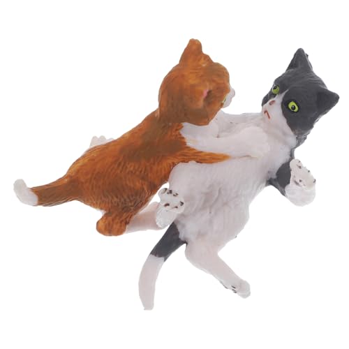 WEKAMOS Mini Katzenstatue Niedliche Spielende Katzenfigur Für Landschaft Dekorative Katzendekoration Für Zuhause Und Garten Figur von WEKAMOS