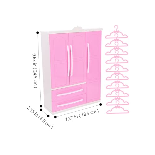 WEKAMOS Mini Kleiderschrank für Puppen mit Mini kleiderbügeln Praktischer Puppen kleiderständer Kompakter und Dekorativer Miniatur Schrank für DIY Puppenhaus zubehör WEKAMOS Mini Kleiderschrank für Puppen mit Mini kleiderbügeln Praktischer Puppen kleiderständer Kompakter und Dekorativer Miniatur Schrank für DIY Puppenhaus zubehör von WEKAMOS