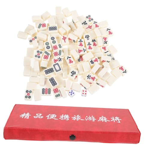 WEKAMOS Mini Mahjong Set Tragbares Chinesisches Reise Mahjong mit Klarer Gravur Feiner Verarbeitung Sicherem Material und Kompakter für Party Camping und Familienspiele Unterwegs WEKAMOS Mini Mahjong Set Tragbares Chinesisches Reise Mahjong mit Klarer Gravur Feiner Verarbeitung Sicherem Material und Kompakter für Party Camping und Familienspiele Unterwegs von WEKAMOS