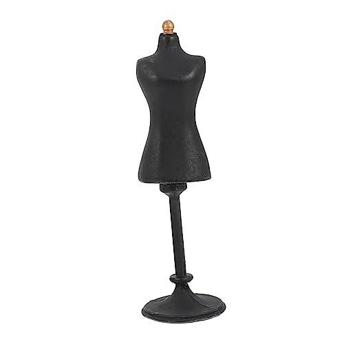 WEKAMOS Mini-Mannequin-ständer Stützständer Für Puppen Mini-Mannequin-körper Kleiderständer Für Puppen Puppenkleid Schaufensterpuppenständer Weiblich Puppenkleid Mannequin Nähen Black Harz von WEKAMOS