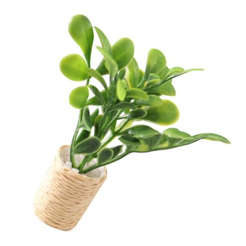 WEKAMOS Mini-Modellbaum Kleiner Garten Kleiner Topf Zierpflanze Kleine Zimmerpflanze Mini-Bonsai Anlage Szene Pflanzen kunstpflanze Simulationsbonsai Mini-Garten-Bonsai- Plastik Green von WEKAMOS