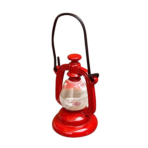 WEKAMOS Mini Öllampe für Puppenhaus Kreative Detailreiche Kerzenlampe Zubehör Vintage Dekoration für Sammler und Modelle Rote Tischlampe für Micro Landschafts Design WEKAMOS Mini Öllampe für Puppenhaus Kreative Detailreiche Kerzenlampe Zubehör Vintage Dekoration für Sammler und Modelle Rote Tischlampe für Micro Landschafts Design von WEKAMOS