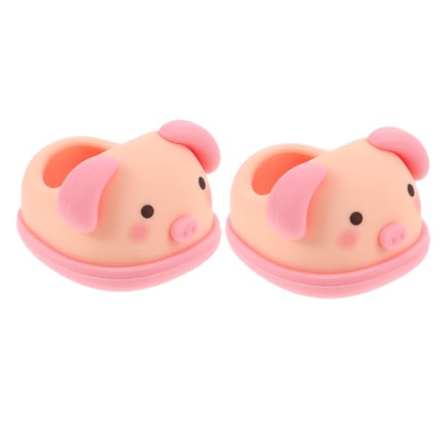 WEKAMOS Mini Puppenschuhe für Puppen Niedliche Tierform Weiche Baumwolle DIY Puppenzubehör Realistische Miniatur Hausschuhe für Jungen und Mädchen für Rollenspiele und Puppendekoration von WEKAMOS