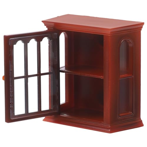 WEKAMOS Mini -Retro -weinschrank Puppenhaus-Miniatur-szenenmodell Puppenhaus Mini Schrank Minischrank Für Puppenhaus Möbelmodell Miniaturschrank Miniatur-beistellschrank Miniaturen Plastik von WEKAMOS