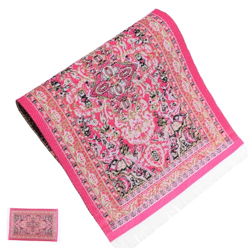 WEKAMOS Mini-Teppich orientalischer Teppich Orient teppiche Floor mat Vintage Teppich Puppenhauslieferungen dekorativ fußmatte Dekoration Mini-Haushandwerk Spielhaus Teppichdekor Polyester WEKAMOS Mini-Teppich orientalischer Teppich Orient teppiche Floor mat Vintage Teppich Puppenhauslieferungen dekorativ fußmatte Dekoration Mini-Haushandwerk Spielhaus Teppichdekor Polyester von WEKAMOS