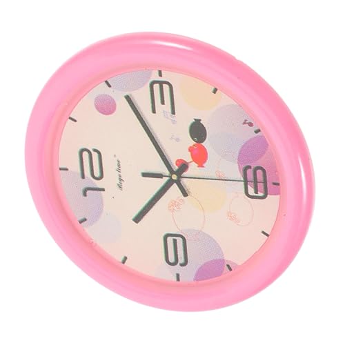 WEKAMOS Mini-wandmontage Puppenhaus-miniaturen Häuser Puppenhausmöbel Klein Puppenhauszubehör Zubehör Für Die Puppenherstellung Dekorative Mini-wanduhr Miniaturuhr Winzige Möbel Harz Rosa von WEKAMOS