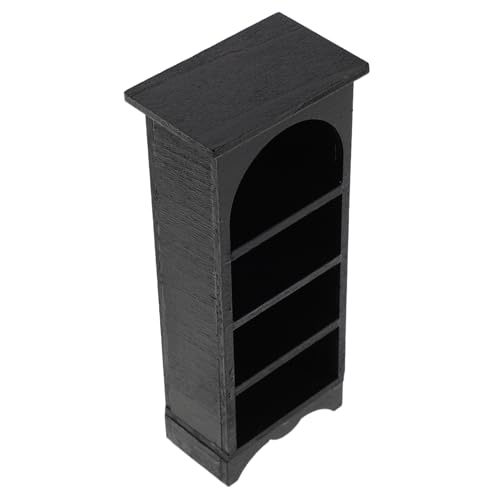 WEKAMOS Miniatur Bücherregal Maßstab Holz Möbel für Puppenhaus Dekoration Bjd Szenen Kompakter Vintage Stil Mehrschichtiges Regal für Miniaturen von WEKAMOS