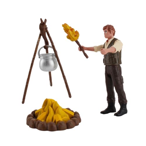 WEKAMOS Miniatur Camping Bonfire Modell Realistisches Outdoor Picknick Lernspielzeug für Survival Garten und Hausdekoration Pädagogisch von WEKAMOS