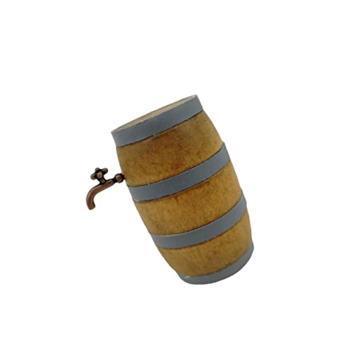 WEKAMOS Miniatur Holzfass mit Wasserhahn Stabile Bar Dekoration für Puppenhaus und Mikrowelt Fein Verarbeitetes Langlebiges Holzornament Leichtes Geruchsfreies Weinfass Modell WEKAMOS Miniatur Holzfass mit Wasserhahn Stabile Bar Dekoration für Puppenhaus und Mikrowelt Fein Verarbeitetes Langlebiges Holzornament Leichtes Geruchsfreies Weinfass Modell von WEKAMOS