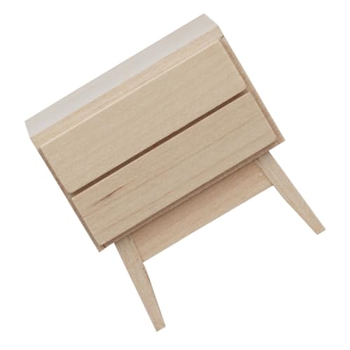 WEKAMOS Miniatur Holzschrank Modellmöbelzubehör Puppenhaus Dekorativer Kleiner Schrank für Wohnzimmer Schlafzimmer Miniaturhaus Accessoire Kunstvoll Gefertigt von WEKAMOS