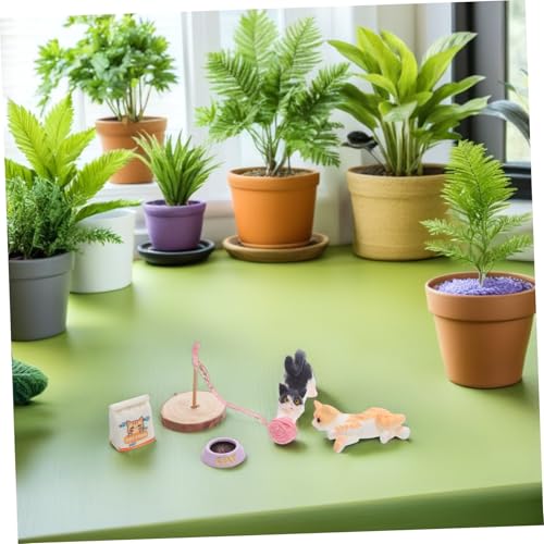 WEKAMOS Miniatur Katzen Spielset Realistische Winzige Katzenfiguren mit Mini Garnball Kindgerechtes Puppenhaus Zubehör für Drinnen und Draußen Langlebig und Sicher für Kreatives WEKAMOS Miniatur Katzen Spielset Realistische Winzige Katzenfiguren mit Mini Garnball Kindgerechtes Puppenhaus Zubehör für Drinnen und Draußen Langlebig und Sicher für Kreatives von WEKAMOS