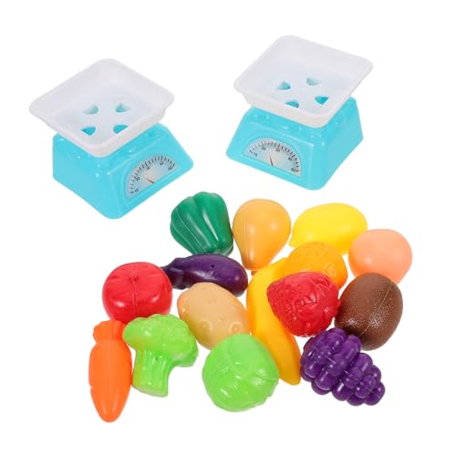 WEKAMOS Miniatur Küchen Spielset mit Realistische Lebensmittelmodelle aus Buntes Obst Gemüse Pädagogisches Rollenspiel für Fördert Kreativität und Soziales Kindergarten von WEKAMOS