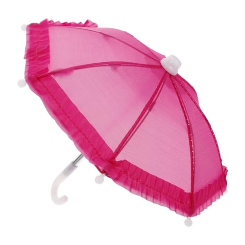 WEKAMOS Miniatur Puppen Regenschirm Passend Niedlicher Dekorativer Sonnenschirm für Puppenhaus Kreatives Accessoire Stilvolles Design Verarbeitung Kompatibel mit Chafou Puppen von WEKAMOS