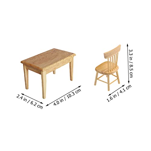 WEKAMOS Miniatur Puppenhaus Möbel Teilig Mini Holz Tisch und Stühle Realistische Miniaturmöbel für Wohnzimmer Schlafzimmer Kinderzimmer Handgefertigte Puppenmöbel Zubehör WEKAMOS Miniatur Puppenhaus Möbel Teilig Mini Holz Tisch und Stühle Realistische Miniaturmöbel für Wohnzimmer Schlafzimmer Kinderzimmer Handgefertigte Puppenmöbel Zubehör von WEKAMOS
