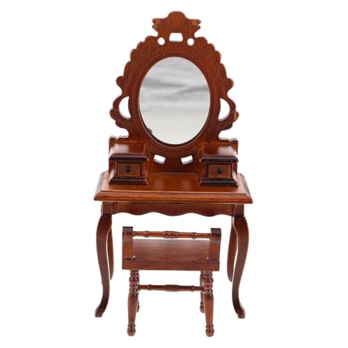 WEKAMOS Miniatur-schminktisch Für Puppenhausmöbel Puppenhausmöbelschrank Mit Spiegel Und Mini-Retro-möbelset Kleiner Frisiertisch Für Puppenhaus-Schlafzimmer Maßstab WEKAMOS Miniatur-schminktisch Für Puppenhausmöbel Puppenhausmöbelschrank Mit Spiegel Und Mini-Retro-möbelset Kleiner Frisiertisch Für Puppenhaus-Schlafzimmer Maßstab von WEKAMOS