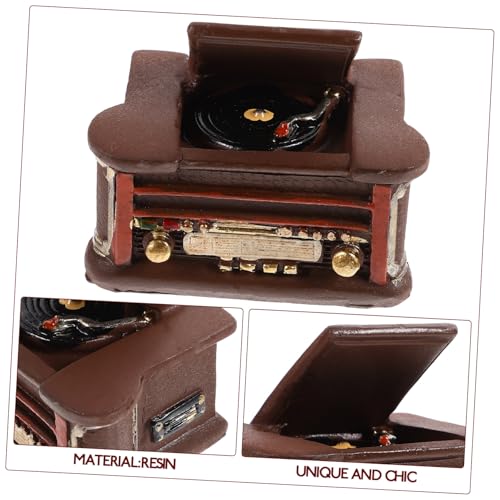 WEKAMOS Miniatur Puppenhaus Zubehör Resin Retro Miniatur Plattenspieler Modell Dekoration Fotografie Requisite für Puppenhaus Wohnzimmer Bar Tisch Accessoire WEKAMOS Miniatur Puppenhaus Zubehör Resin Retro Miniatur Plattenspieler Modell Dekoration Fotografie Requisite für Puppenhaus Wohnzimmer Bar Tisch Accessoire von WEKAMOS