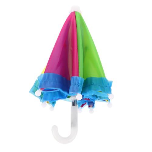 WEKAMOS Miniatur Regenschirm für Puppen Bunte Stoff Accessoire für Puppen Weiche und Sanfte Konstruktion Einzigartiges Design für Jede Puppe für Kreatives von WEKAMOS