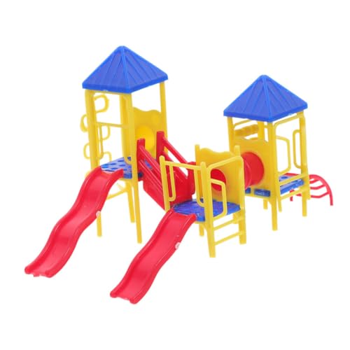 WEKAMOS Miniatur Rutsche Modell Kunststoff Spielplatz Dekoration für Puppenhaus DIY Sandtisch Bastelset Glatte Kanten Geeignet als Foto Requisite und Sammlerstück Zufällige Farbe von WEKAMOS