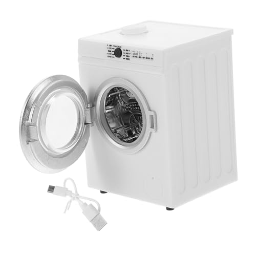 WEKAMOS Miniatur Waschmaschine Modell mit Aufladbarer Funktion Detailgetreu für Puppenhaus Kreatives zur Praktischer Fähigkeiten und Dekorative Mini Waschmaschine für Kinderzimmer von WEKAMOS