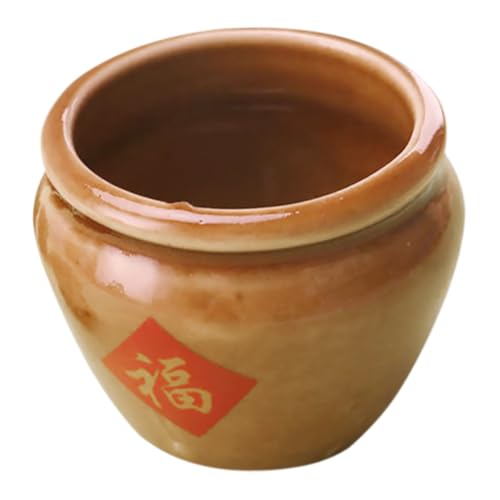 WEKAMOS Miniatur Wassertank Kleines Dekoratives Puppenhaus Mini Zubehör Keramik Mini Behälter Miniatur Hausmöbel Puppenhaus Dekor Kaffeeladen Zubehör von WEKAMOS