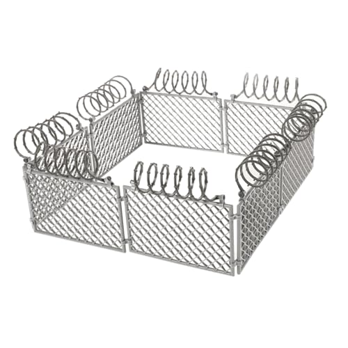 WEKAMOS Miniaturzaun Set für DIY Projekte Flexible Kunststoffzäune für Mikro Landschaften Puppenhäuser und Kreative Szenerien Zubehör für Gefängnisszenen und Militärische Modelle von WEKAMOS