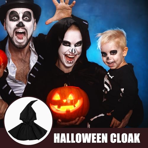 WEKAMOS Mittelalterlicher Kapuzenumhang Halloween Kostüm Unisex Schwarzer Cape mit Kapuze für Cosplay Party Halloween Deko und Rollenspiel Einheitsgröße WEKAMOS Mittelalterlicher Kapuzenumhang Halloween Kostüm Unisex Schwarzer Cape mit Kapuze für Cosplay Party Halloween Deko und Rollenspiel Einheitsgröße von WEKAMOS
