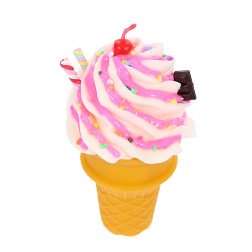 WEKAMOS Modell Einer Eistüte Zapfen Wagen Strudel Süßigkeiten künstlich lustiges Eiscreme Modell Eiswaffel Deko Süße Dekoration Eiscreme-Modellierfigur gefälschte Eiswaffel PVC von WEKAMOS