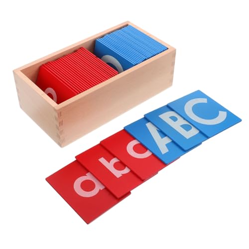 WEKAMOS Montessori Alphabet Lernset aus Holz mit Roten und Blauen Sandpapierbuchstaben Pädagogisches Sprachlernmaterial für Kreative Tastförderung Sicher für Vorschule und Klassenzimmer WEKAMOS Montessori Alphabet Lernset aus Holz mit Roten und Blauen Sandpapierbuchstaben Pädagogisches Sprachlernmaterial für Kreative Tastförderung Sicher für Vorschule und Klassenzimmer von WEKAMOS