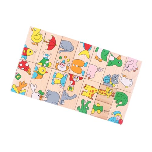 WEKAMOS Montessori Domino Jigsaw Puzzle Bunte Tiermotive Kreatives Lernspielzeug für Frühkindliche Entwicklung Farbenerkennung Sicher und Pädagogisch Geeignet WEKAMOS Montessori Domino Jigsaw Puzzle Bunte Tiermotive Kreatives Lernspielzeug für Frühkindliche Entwicklung Farbenerkennung Sicher und Pädagogisch Geeignet von WEKAMOS