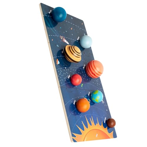 WEKAMOS Montessori Holz Puzzle Planeten mit Sonnensystem Lernspielzeug für Ab Jahren Pädagogisches Weltraum Denken und Kreativität von WEKAMOS