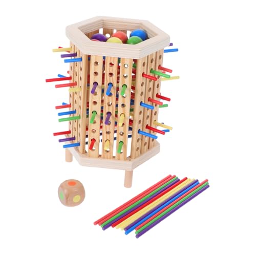 WEKAMOS Montessori Holzspielzeug Bunte Holzstäbchen Lernspiel zur Farberkennung Zählen Feinmotorik Tragbar für Eltern Junge Mädchen Spiel und Frühkindliche Entwicklung von WEKAMOS