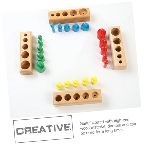 WEKAMOS Montessori Lernspielzeug Bunte Holz Zylinderblöcke Fein Poliert Fördert Hand Auge Koordination Logisches Denken für Kleinkinder Ab Jahr Pädagogisches Steckspielzeug WEKAMOS Montessori Lernspielzeug Bunte Holz Zylinderblöcke Fein Poliert Fördert Hand Auge Koordination Logisches Denken für Kleinkinder Ab Jahr Pädagogisches Steckspielzeug von WEKAMOS