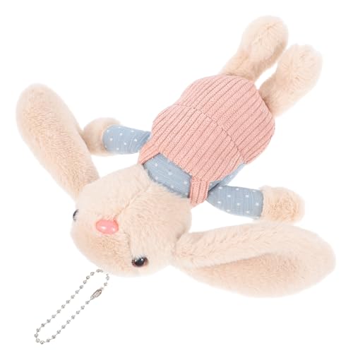 WEKAMOS Netter Plüsch Bunny Schlüsselbund Weiche Kaninchengefüllte Tierspielung Baby Mädchen Präsentieren Entzückende Plüsch Für Kinder Flauschiger Schlüsselbund Kaninchenspielzeug von WEKAMOS
