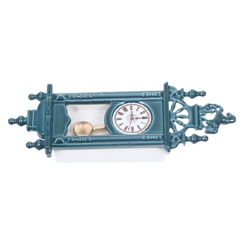 WEKAMOS Pendeluhr Im Vintage-Stil Mini-puppenhaus Puppenhauspuppen Klein Modern Dekorationen Party Miniatur Mini- Babypuppe Zubehör Für Das Puppenhaus Mini-wanduhr Zinklegierung Blue von WEKAMOS