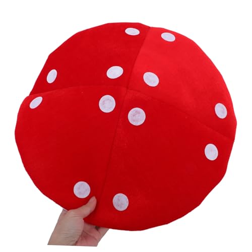 WEKAMOS Pilz kostüm Set für Mütze und Umhang Rotes Pilz outfit für Jungen und Mädchen Bequemes und Auffälliges Verkleidungskostüm für Halloween Karneval Party und Bühnenauftritte von WEKAMOS