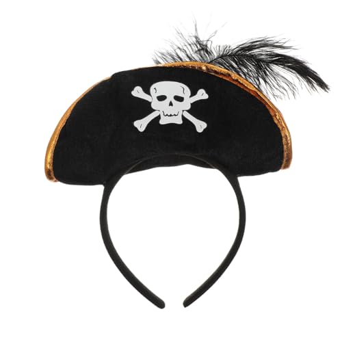 WEKAMOS Piraten Haarband aus Vliesstoff Stirnband für Halloween Cosplay und Mottopartys Verkleidungszubehör für Erwachsene und Bequemes Piratenkostüm Accessoire von WEKAMOS