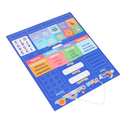 WEKAMOS Planke Stengel Kalender Digital Junge Uhr Aufwachen Outdoor- Für Schwimmbad Hey Lehrreich Kreis Höhle Betrachten Tag Platz Blue Magnet Aus Gummi von WEKAMOS