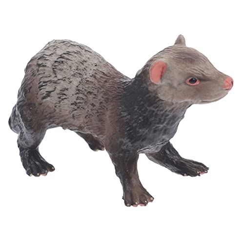 WEKAMOS Plastik Frettchen Modell Figur Tier Lernspielzeug für Kognitive Wildtier Simulation Realistische Nachbildung für Schule und Kinderzimmer von WEKAMOS