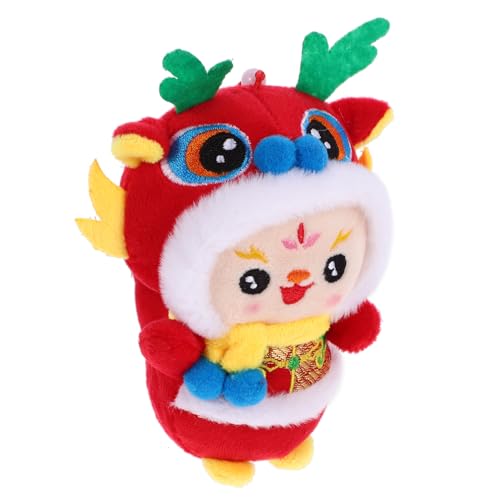 WEKAMOS Plüsch Anhänger Chinesisches Neujahrs Maskottchen Lustiges Deko Kuscheltier für Wohlstand Festlichkeiten und von WEKAMOS