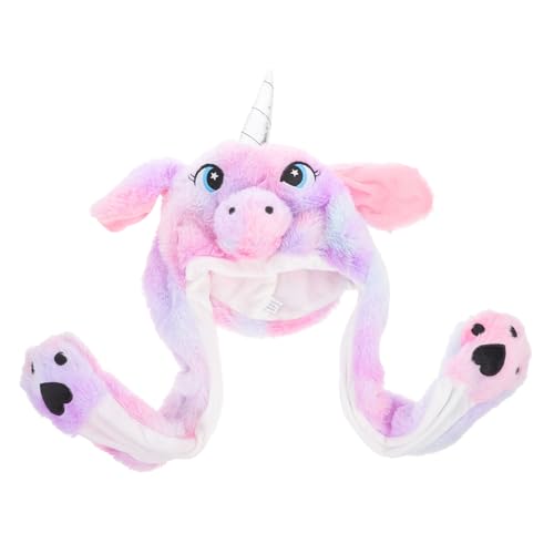 WEKAMOS Plüsch Hasenohren Mütze mit Beweglichen Ohren Niedlicher Cartoon Cosplay Hut für Jugendliche und Erwachsene Vielseitiger Bunny Kopfschmuck für Halloween Karneval und Partys von WEKAMOS