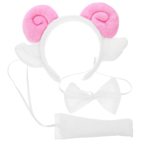WEKAMOS Plüsch Schaf Kostüm mit Ohren Hörnern und Weiches Stirnband für Damen Niedliche Tierkostüm Accessoires für Halloween Karneval und Mottopartys WEKAMOS Plüsch Schaf Kostüm mit Ohren Hörnern und Weiches Stirnband für Damen Niedliche Tierkostüm Accessoires für Halloween Karneval und Mottopartys von WEKAMOS