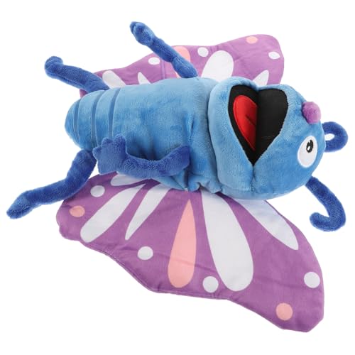WEKAMOS Plüsch Schmetterling Handpuppe Weiches Tier Fingerpuppe Interaktives für Motorik und Kommunikation von WEKAMOS
