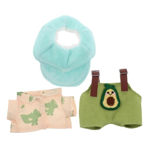 WEKAMOS Plüschpuppen-Set Puppen Accessoires Babypuppe Kleidung Mode für Puppen Plüschkleidung für Puppen Hemd Straps Entenschnabel Overall Strampler für Babypuppen Stoff von WEKAMOS