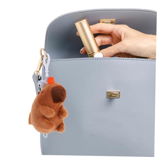 WEKAMOS Plüschtier Capybara Kuscheltier Cartoon Form Weiches Stofftier Niedliches Wasserschwein Plüschtier Schlüsselanhänger Dekoration von WEKAMOS