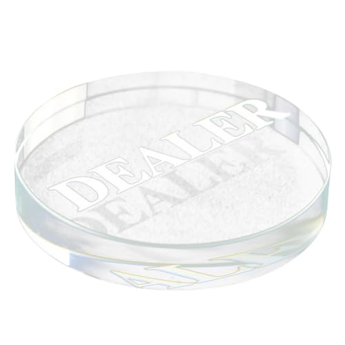 WEKAMOS Professioneller Verschleißfester Poker Dealer Button aus Transparentem Material mit Gravierten Buchstaben Langlebig und Praktisch für Hold Spiele für Freizeit Profispieler WEKAMOS Professioneller Verschleißfester Poker Dealer Button aus Transparentem Material mit Gravierten Buchstaben Langlebig und Praktisch für Hold Spiele für Freizeit Profispieler von WEKAMOS